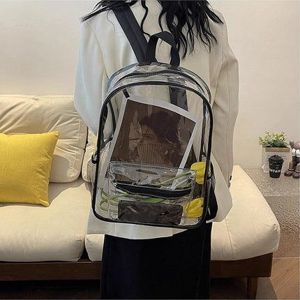 Transparent Backpack Schoolbag Large Capacity Storage Bag For School And Travel
