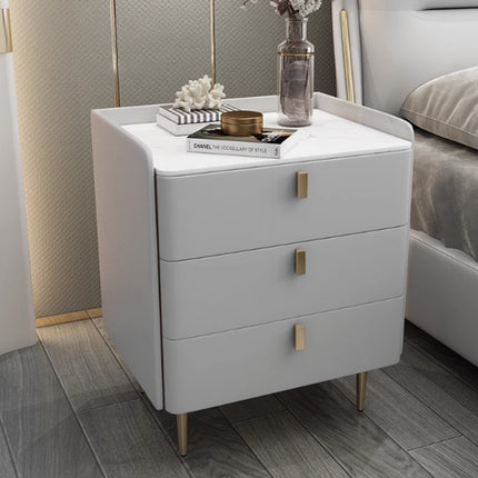 3 Drawer Nightstand Bedroom Storage Cabinet Minimalist Bedside Locker Organizer