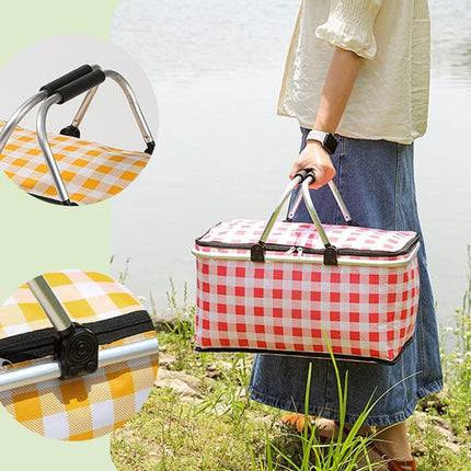 Foldable Picnic Basket Outdoor Camping Carrying Basket Portable Food Storage
