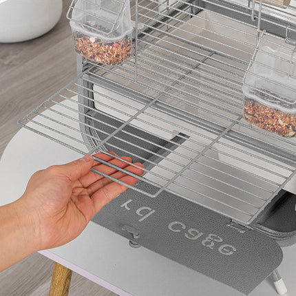 Metal Parrot Bird Cage Durable Spacious with Feeder for Parrots Birds Viewing