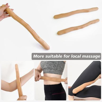 Carbonized Beech Tendon Rolling Stick Universal Massage Scraping For Salon Home