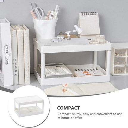 2pcs Desk Organizer Storage Rack Display Shelf for Cosmetic Sundries Files