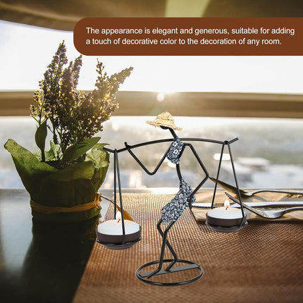 Candle Holder Stand Metal Candlestick Restaurant Table Centrepiece Display Decor