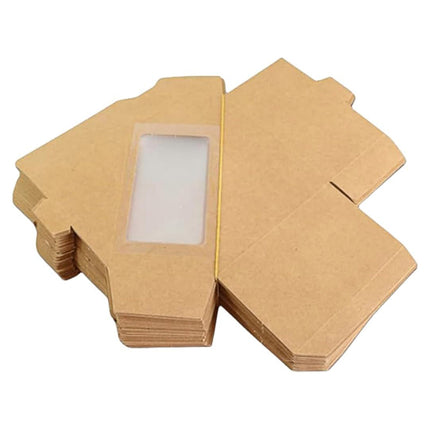100PCS Sandwich Wedge Box Triangle Paper Container Cupcake Cake Box with Window