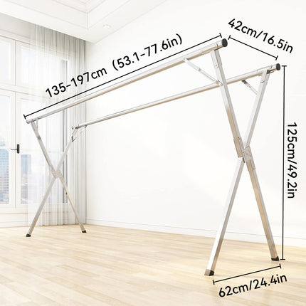 Drying Rack Foldable Stable Sturdy for Indoor Outdoor Balcony Space Saving