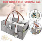 Felt Diaper Caddy Storage Organizer Tote Bag with Dividers for Nappy and Wipes