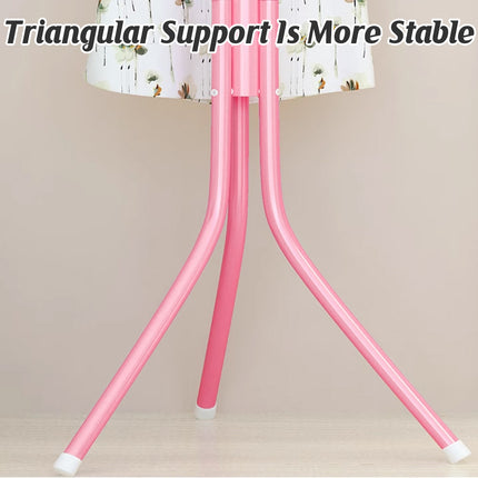 Metal Floor Coat Rack 175cm with Hooks Triangular Base for Home Entryway