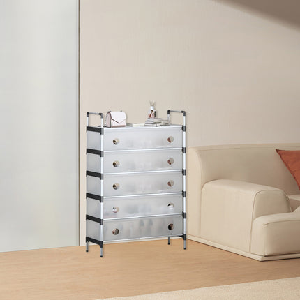 Plastic Dustproof Shoe Rack Storage Cabinet Small Size Space Saving Organizer