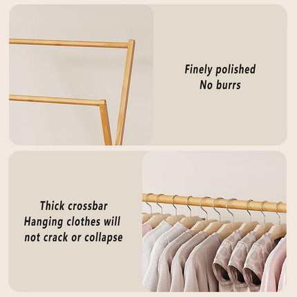 Folding Clothes Hanger Indoor Floor Bedroom Garment Rack Simple Hanging Stand