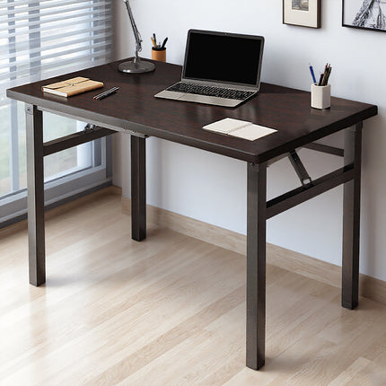 Rectangular Folding Table Computer Desk Sturdy Home Office Study Laptop Desk