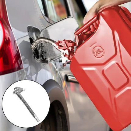 Stainless Steel Oil Pourer Oil Nozzle Tube Metal Material Bendable Press Lid