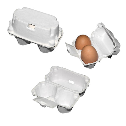300PCS Paper Egg Tray 2 Slot Molded Pulp Leak-Proof for Egg Packaging Use
