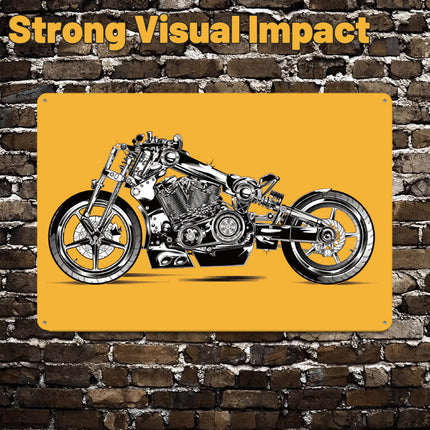 Vintage Tin Plate Art Stylish Iron Wall For Bar Living Room Easy-Install Durable