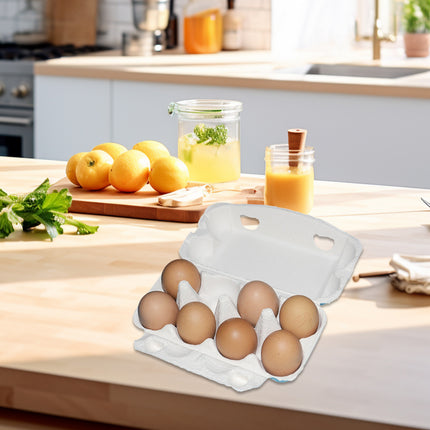 200PCS Paper Egg Tray 8 Slot Molded Pulp Leak-Proof for Egg Packaging Use