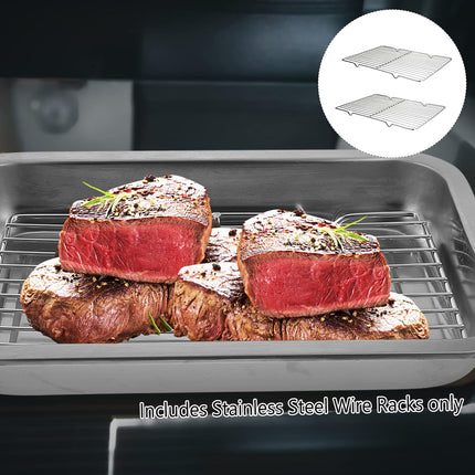 2pcs BBQ Stainless Steel Grill Grate Grid Wire Mesh Rack Cook Replacement Net