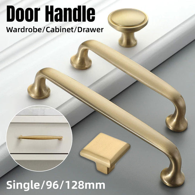 Nordic Gold Cabinet Handle Simple Light Luxury Drawer Door Pull Wardrobe Handle