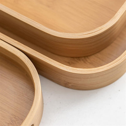 Bamboo Food Tea Tray Heat with Handle Durable for Home Kitchen Restaurant Use