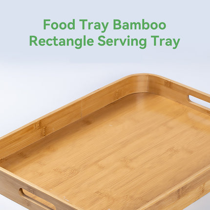 Bamboo Food Tea Tray Heat with Handle Durable for Home Kitchen Restaurant Use