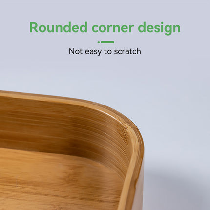 Bamboo Food Tea Tray Heat with Handle Durable for Home Kitchen Restaurant Use