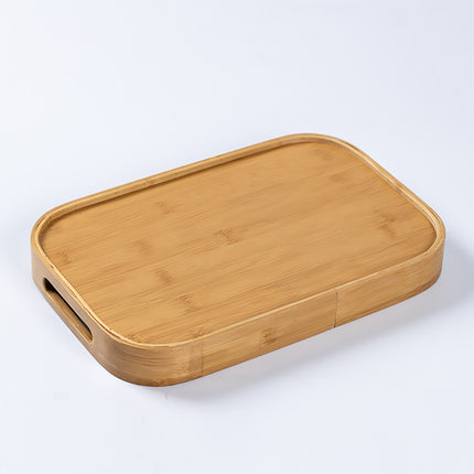 Bamboo Food Tea Tray Heat with Handle Durable for Home Kitchen Restaurant Use