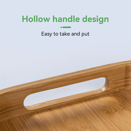 Bamboo Food Tea Tray Heat with Handle Durable for Home Kitchen Restaurant Use
