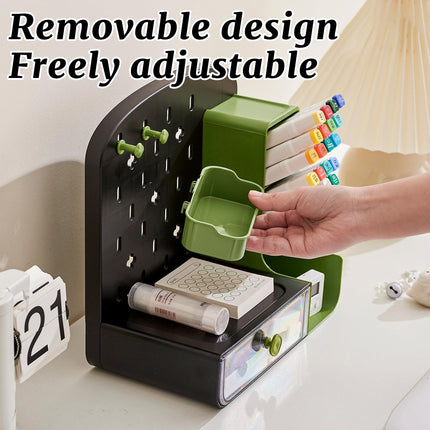 Desktop Storage Box with Drawer Divider For Stationery Cosmetics Accessories