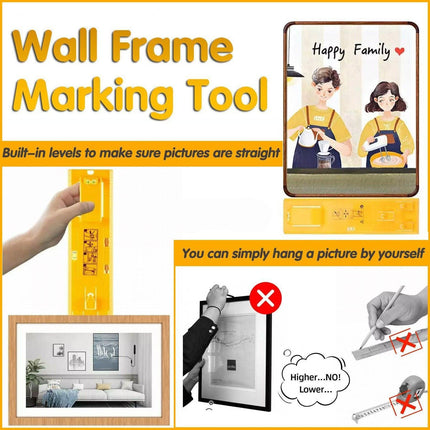 Picture Hanging Kit Wall Frame Tools Level Ruler or Hooks Nails Wire Accessories