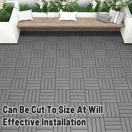 20PCS Interlocking Floor Tiles Plastic Wood Material for Room Gym Garage