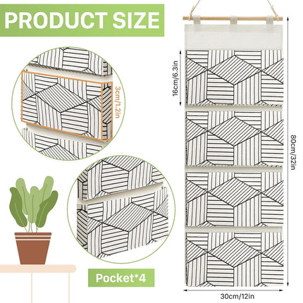 2PCS Multi Layer Wall Mounted Hanging Closet Storage Bag Wardrobe Organizer