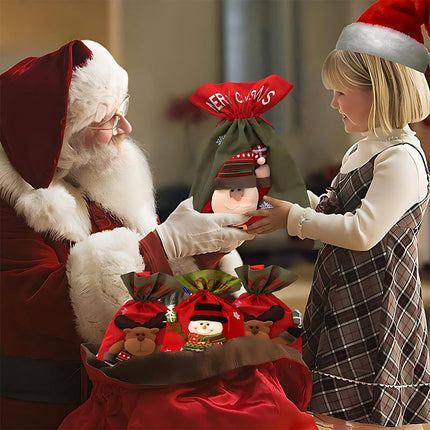 Christmas Large Jumbo Felt Santa Sack Children Xmas Gifts Candy Stocking Bag