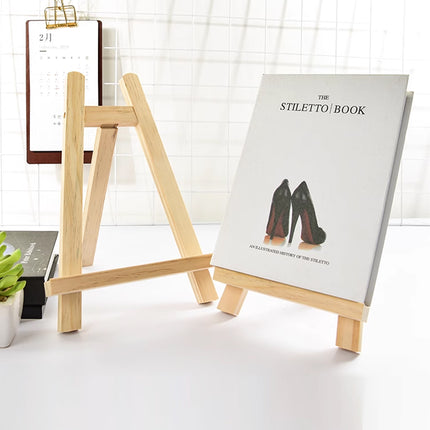 6pcs Tabletop Display Stand A-Frame Artist Easel Beechwood Tripod Wood Holder