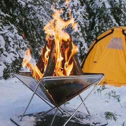 Camping Stainless Steel Collapsible Barbecue Grill Portable Outdoor BBQ Grill