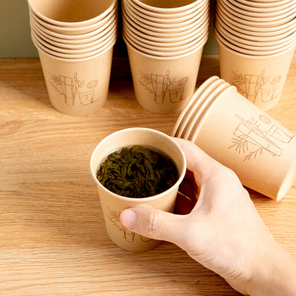 500PCS Disposable Paper Coffee Cups Food-Grade for Party Coffee Water Hot Cold