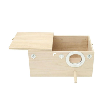 Wooden Breeding Box for Pet Parrot Outdoor Hatching Cage Nesting Box Habitat