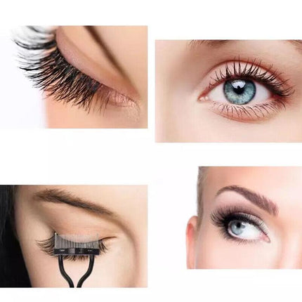 2 X Eyelash Comb Lash Separator Mascara Lift Curl Metal Brush Beauty Makeup Tool - Aimall
