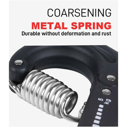 Adjustable Power Hand Grip Forearm Exerciser Gripper Strengthener Trainer 5-60Kg