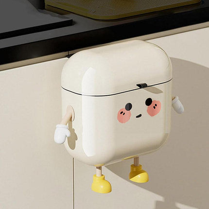 Large Waterproof Wall Mounted Rubbish Bin for Kitchen Bathroom Waste Storage