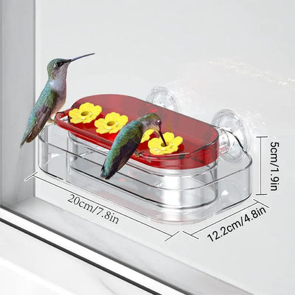 Window Mounted Hummingbird Feeder Easy to Install Feeding Station