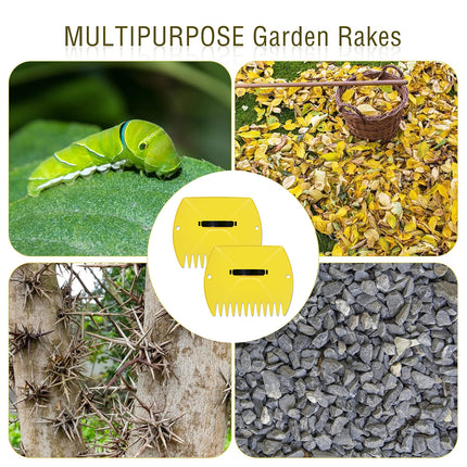 2pcs Outdoor Leaf Clip Plastic Rake Garden Tools Collecting Leaves Yard Cleanup