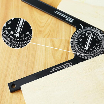 360 Degree Woodworking Protractor Angle Finder Positioning Tool Horizontal Gauge