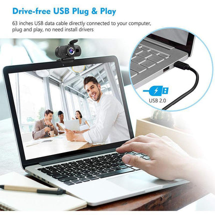 1080P Webcam Full HD USB 2.0 For PC Desktop Laptop Web Camera with Microphone - Aimall