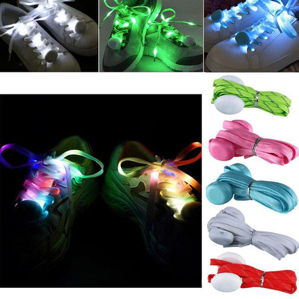 Shoe Laces Light Up Part Shoelaces Glow Multi 5 Colour LED Flash Street Dance - Aimall