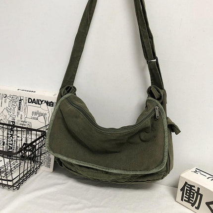 Green Messenger Shoulder Bag for Men Women Casual Work Travel and Daily Use
