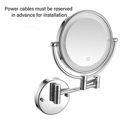 Folding Wall Mounted Makeup Mirror Telescopic Rotating Mirror for Hotel Bathroom