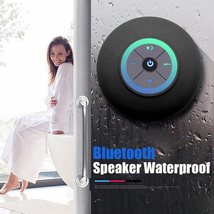 Portable Led Waterproof Wireless Bluetooth Speaker For Shower Bathroom Subwoofer - Aimall