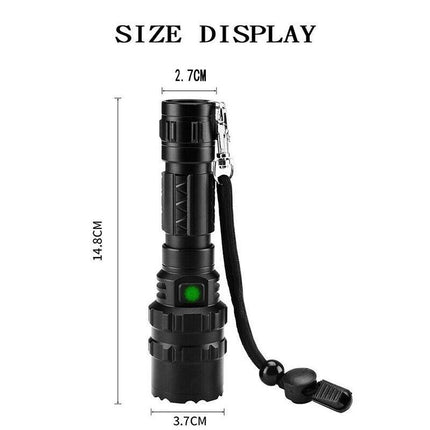 1600lm Cree L2 LED Tactical Flashlight USB Rechargeable Camping Hunting Torch