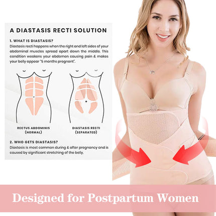 3 In 1 Abdomen Tummy Band Pelvis Belly Postpartum Belt Wrap Support Shapewear