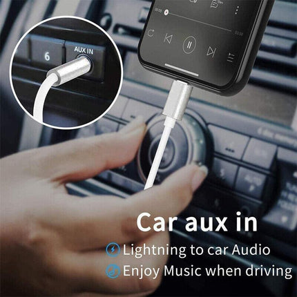 For Iphone To 3.5mm Aux Audio Adapter Cable Cord Jack Iphone 12 11 Pro 8 7 Plus - Aimall