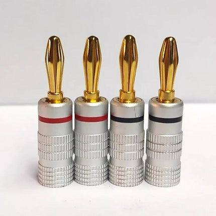 20X 24KGold Plated Speaker Cable Wire Connector Banana Plugs For Nakamichi Audio