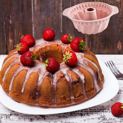 Silicone Chiffon Cake Mold Nonstick Round Mousse Baking Pan Easy Demoulding Tool